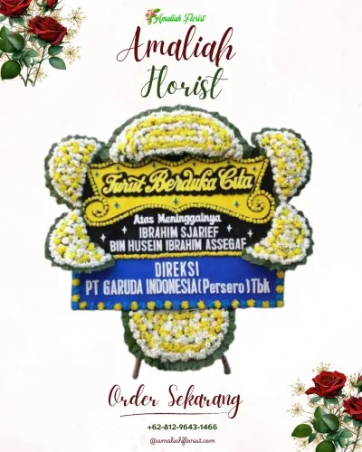 Papan Bunga Duka di Sudajayagirang