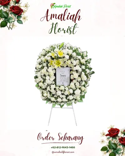Krans Bunga Duka Cita di Sudajayagirang